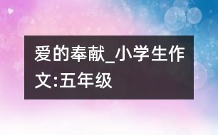 愛的奉獻_小學(xué)生作文:五年級