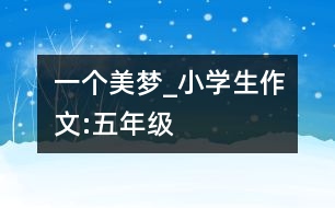 一個(gè)美夢(mèng)_小學(xué)生作文:五年級(jí)