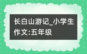 長白山游記_小學生作文:五年級