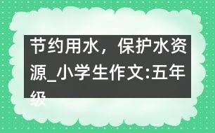 節(jié)約用水，保護(hù)水資源_小學(xué)生作文:五年級(jí)
