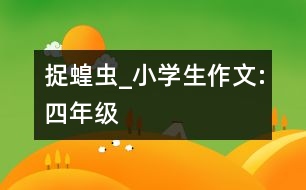 捉蝗蟲_小學生作文:四年級