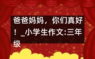 爸爸媽媽，你們真好！_小學生作文:三年級