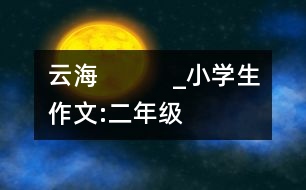 云?！　　小學生作文:二年級