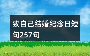 致自己結婚紀念日短句257句