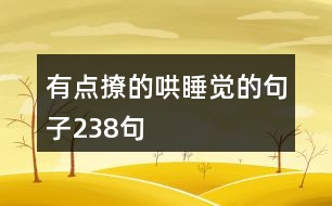 有點撩的哄睡覺的句子238句
