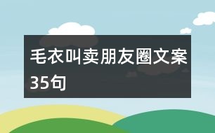 毛衣叫賣(mài)朋友圈文案35句
