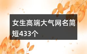 女生高端大氣網(wǎng)名簡短433個(gè)