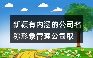 新穎有內(nèi)涵的公司名稱(chēng),形象管理公司取名時(shí)尚吸引人414個(gè)