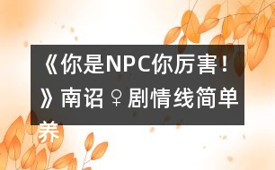 《你是NPC你厲害！》南詔♀劇情線簡單養(yǎng)成攻略