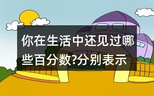 你在生活中還見(jiàn)過(guò)哪些百分?jǐn)?shù)?分別表示什么意思?與同伴交流。