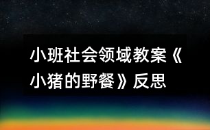 小班社會領域教案《小豬的野餐》反思