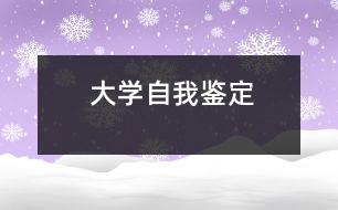 大學自我鑒定