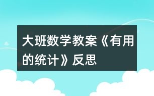 大班數(shù)學教案《有用的統(tǒng)計》反思