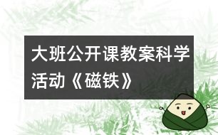 大班公開課教案——科學(xué)活動(dòng)《磁鐵》