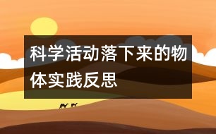 科學(xué)活動“落下來的物體”實(shí)踐反思