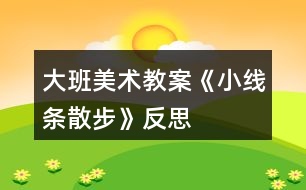 大班美術(shù)教案《小線(xiàn)條散步》反思