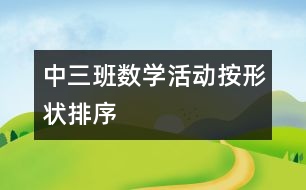 中三班數(shù)學活動：按形狀排序