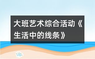 大班藝術綜合活動《生活中的線條》