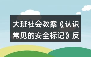 大班社會(huì)教案《認(rèn)識(shí)常見(jiàn)的安全標(biāo)記》反思