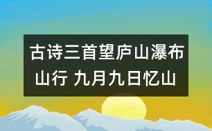 古詩三首（望廬山瀑布 山行 九月九日憶山東兄弟） - 小學(xué)四年級(jí)語文教案