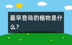 最早登陸的植物是什么？