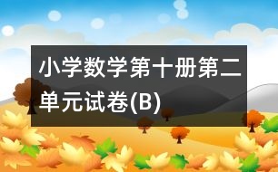 小學數學第十冊第二單元試卷(B)